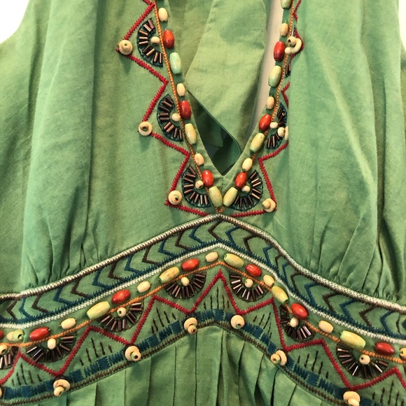 Size 2 Green BCBG MaxAzria Halter dress - Picture 2 of 6